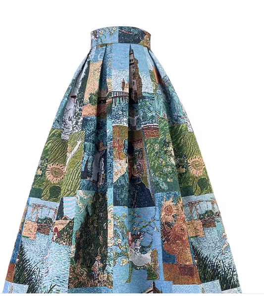 Over Size Autumn/Winter Slimming Sketch and Oil Painting Midi Skirt (SAW0021)