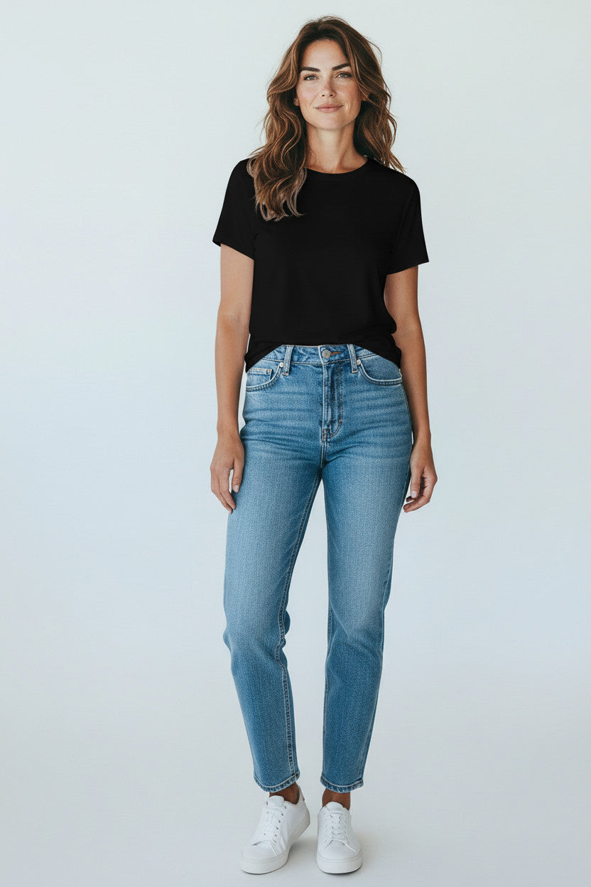 Women's Short-Sleeve T-Shirt Mad from Recycled Fibers (TS0006)