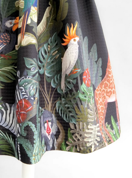 Women's Floral High-Waist Midi Skirt-Spring New Versatile A-Line Skirt (SAW0020)