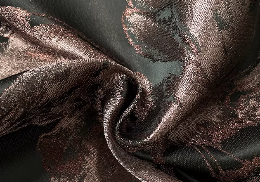 Luxury Satin Jacquard Midi Skirt-Original Design Autumn Elegant Skirt (SAW0023)