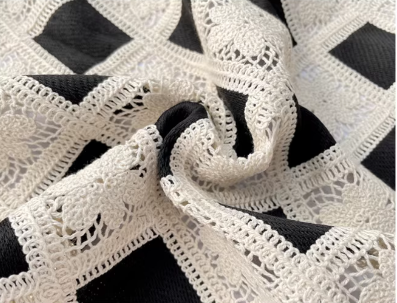 Lace, embroidery, elegant high-waisted skirt for spring and summer. （SSS0011）