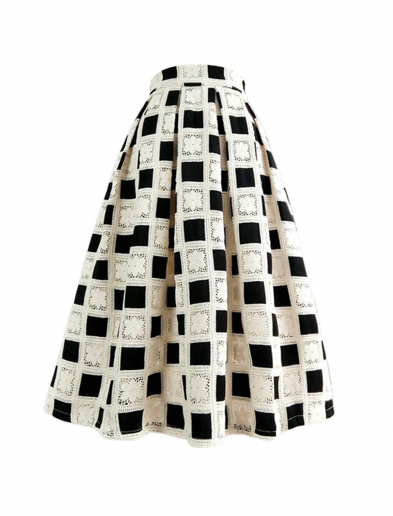 Lace, embroidery, elegant high-waisted skirt for spring and summer. （SSS0011）