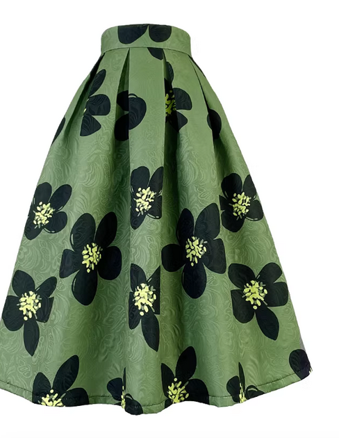 Women's high waisted printed tulle skirt- Casual flowy mesh skirt（SSS0014）