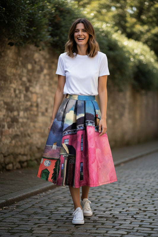 New original pink house design, high-waisted tulle skirt for a slimming effect （SSS0018）