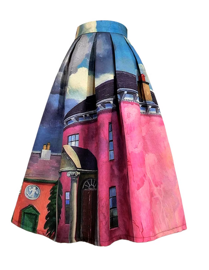 New original pink house design, high-waisted tulle skirt for a slimming effect （SSS0018）