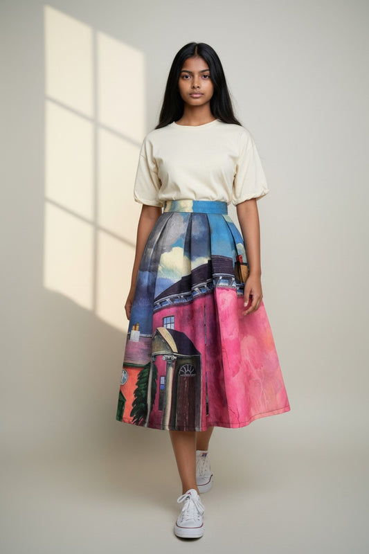 New original pink house design, high-waisted tulle skirt for a slimming effect （SSS0018）